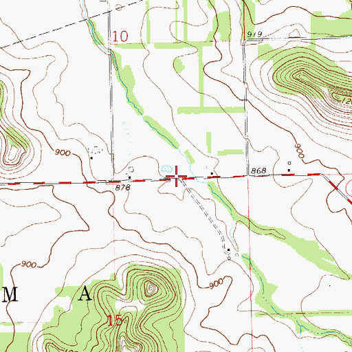 Topographic Map of Fall Creek School (historical), WI