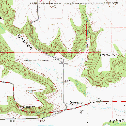 Topographic Map of Knight School (historical), WI