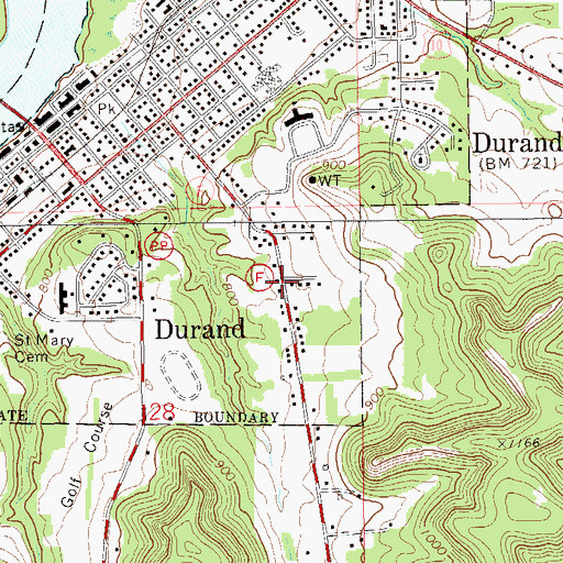 Topographic Map of Laneville, WI