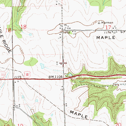Topographic Map of Maple Ridge School (historical), WI
