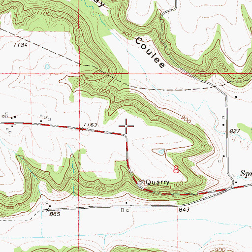Topographic Map of Weisinger Hill, WI