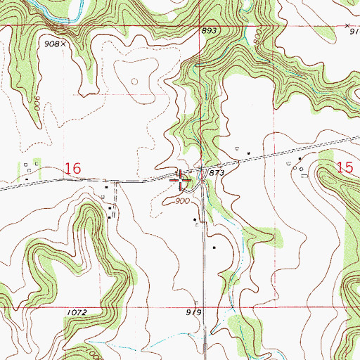 Topographic Map of Angel Hill School (historical), WI