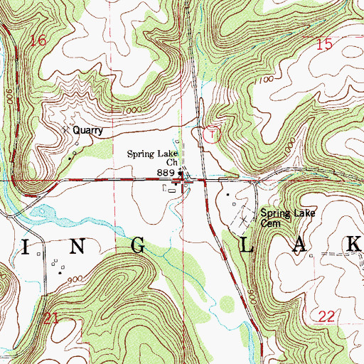 Topographic Map of Brookside School (historical), WI