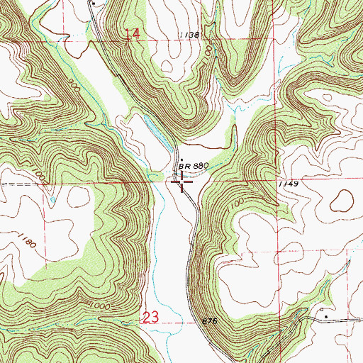 Topographic Map of Cady Creek Church (historical), WI
