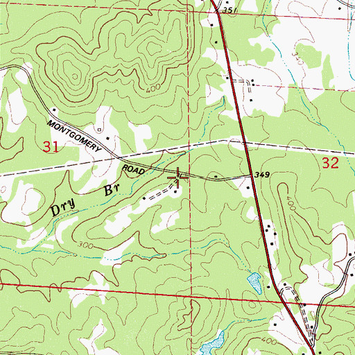 Topographic Map of McGuire Cemetery, AL