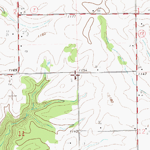 Topographic Map of Clipperdale School (historical), WI
