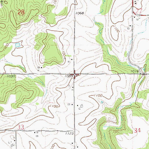 Topographic Map of Corner View School (historical), WI