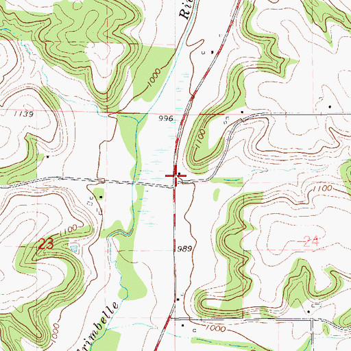 Topographic Map of Fargo School (historical), WI