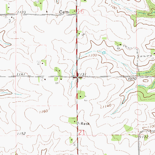 Topographic Map of Lund School (historical), WI
