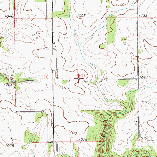 Topographic Map of Pine Creek School (historical), WI