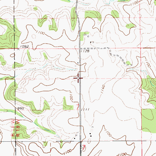Topographic Map of Pleasant Hill School (historical), WI