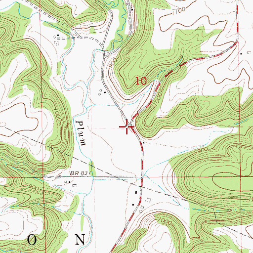 Topographic Map of Poplar Grove School (historical), WI