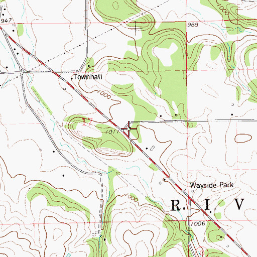 Topographic Map of Randall School (historical), WI