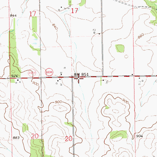 Topographic Map of Seyforth School (historical), WI