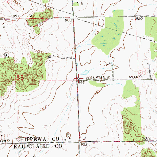 Topographic Map of Culbert School (historical), WI