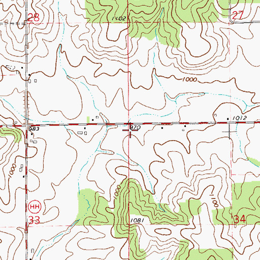 Topographic Map of McDonald School (historical), WI