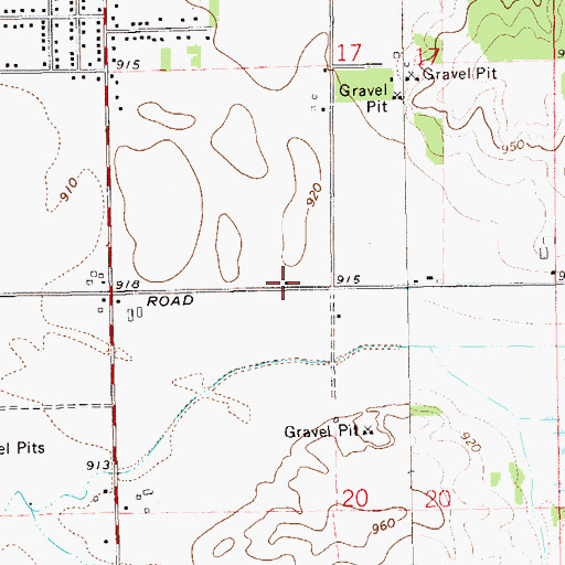 Topographic Map of Oak Grove School (historical), WI