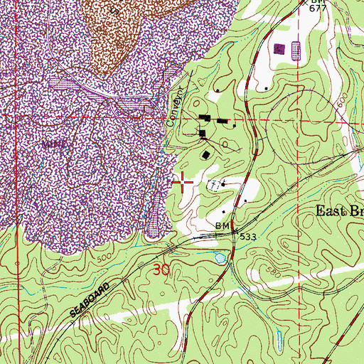 Topographic Map of Midway Church (historical), AL