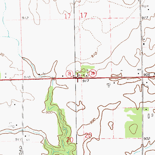 Topographic Map of Sunnyside School (historical), WI