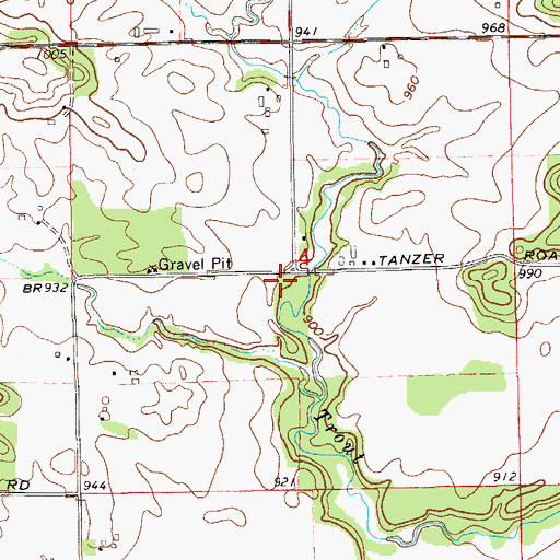 Topographic Map of Trout Creek School (historical), WI