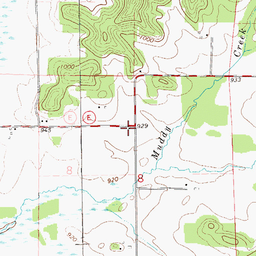 Topographic Map of Pleasant Valley School (historical), WI