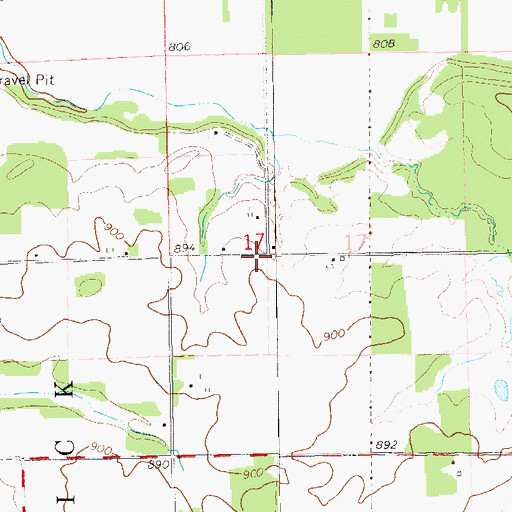 Topographic Map of Fairoaks School (historical), WI