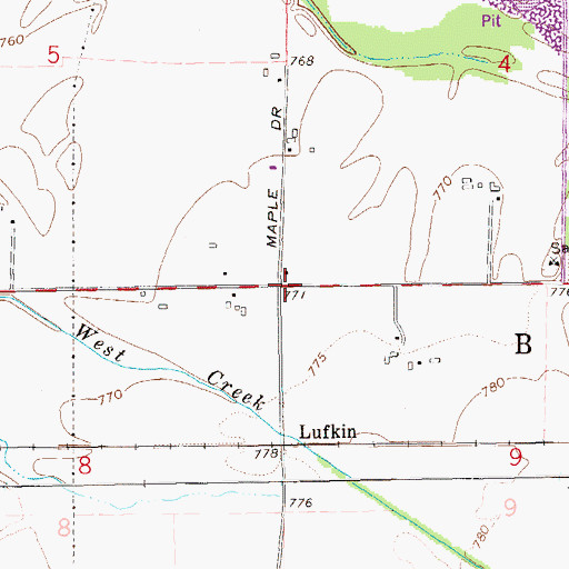 Topographic Map of Maple Drive School (historical), WI