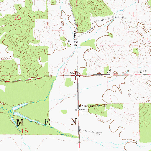 Topographic Map of Nelsonville (historical), WI