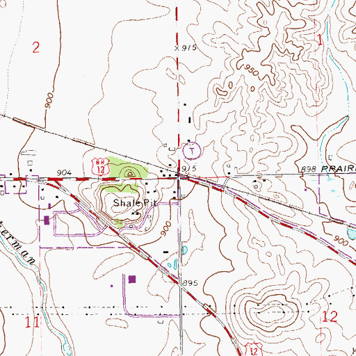 Topographic Map of Union, WI