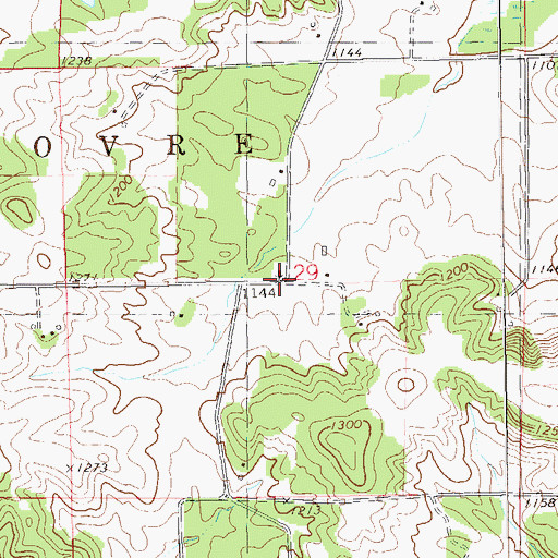 Topographic Map of Lowell School (historical), WI