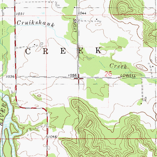 Topographic Map of Washington School (historical), WI