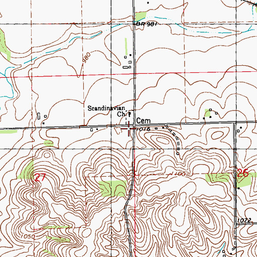 Topographic Map of Churchill School (historical), WI