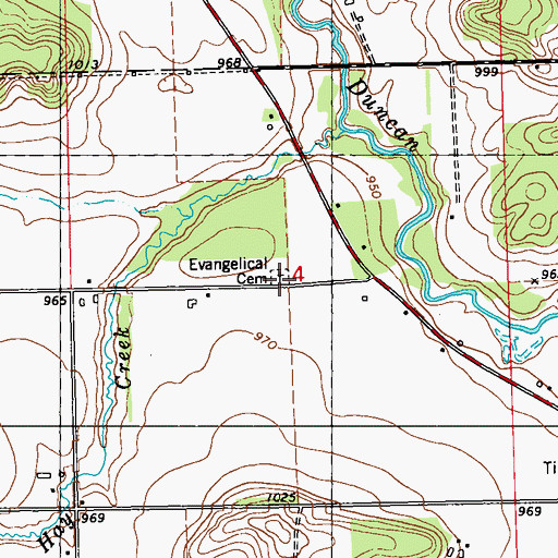 Topographic Map of Emanuel Church (historical), WI