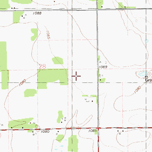 Topographic Map of Lakeland Airport (historical), WI