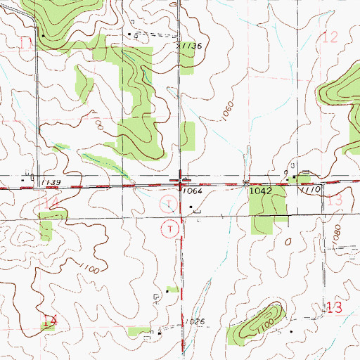 Topographic Map of Loew School (historical), WI