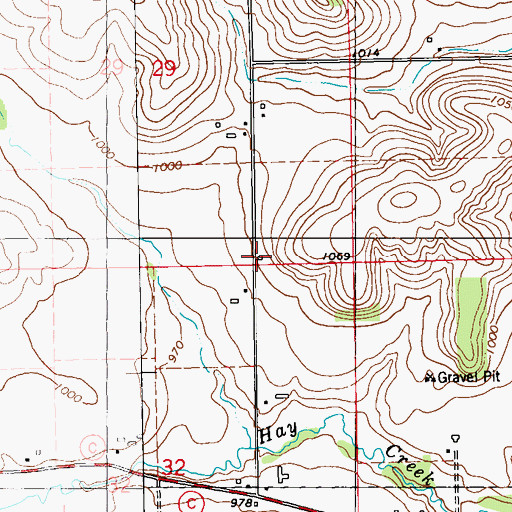Topographic Map of Noble School (historical), WI