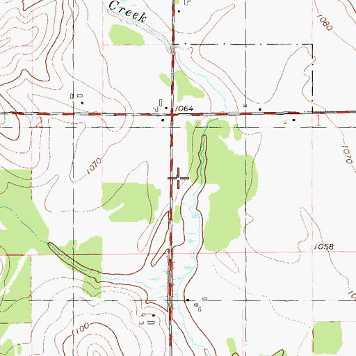 Topographic Map of Trout Creek School (historical), WI