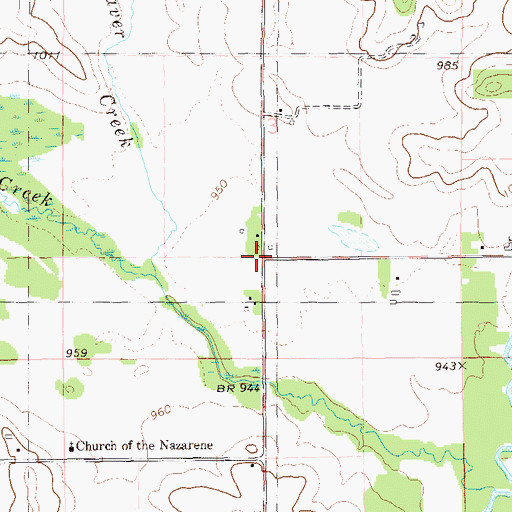 Topographic Map of Baxter, WI
