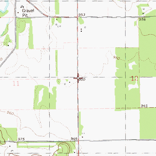 Topographic Map of Clover Valley School (historical), WI