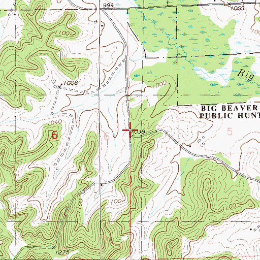 Topographic Map of Happy Valley School (historical), WI