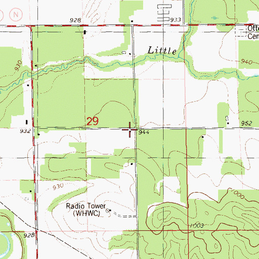 Topographic Map of Little Otter School (historical), WI