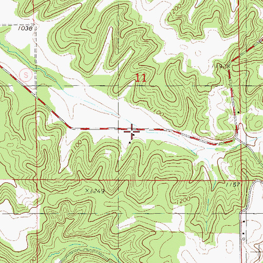 Topographic Map of Oak Grove School (historical), WI