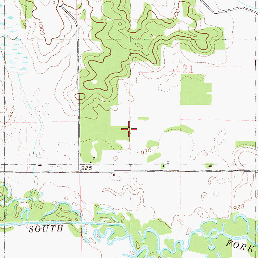 Topographic Map of Pine Grove School (historical), WI