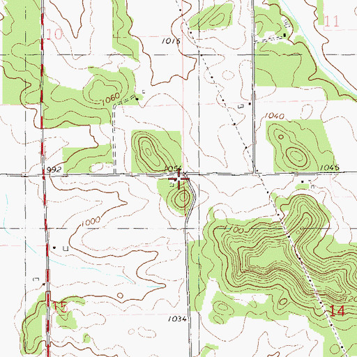 Topographic Map of Trout Creek School (historical), WI