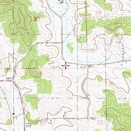 Topographic Map of Twin Valley School (historical), WI