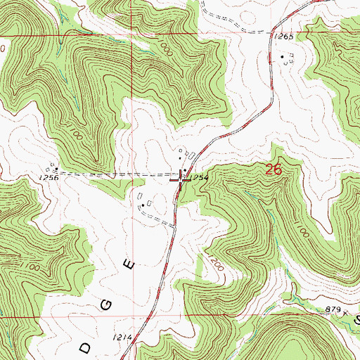 Topographic Map of Alma Ridge School (historical), WI