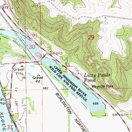 Topographic Map of Lakeview School (historical), WI