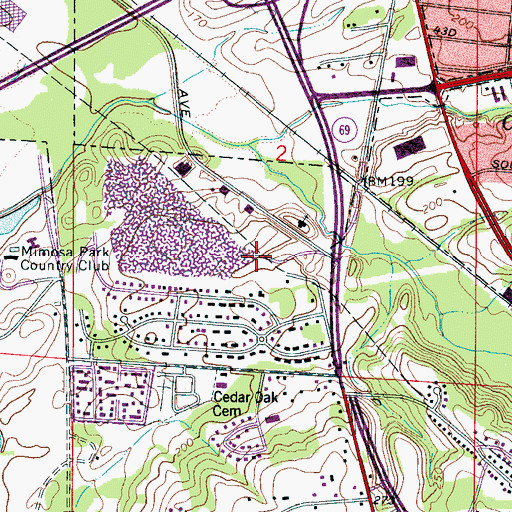 Topographic Map of Morayshire Estates, AL