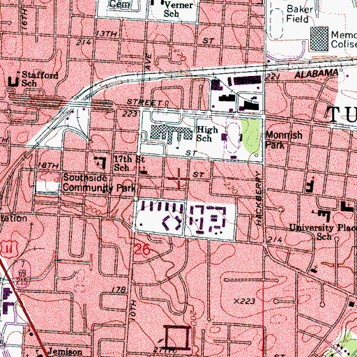 Topographic Map of Morning Star Baptist Church, AL