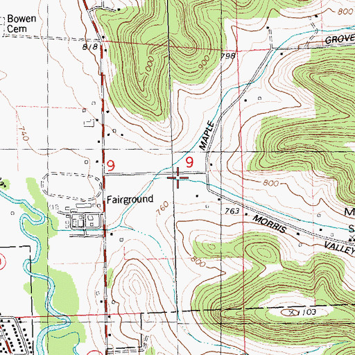 Topographic Map of Fairground School (historical), WI